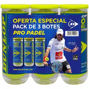 Dunlop Pro Pelotas de pádel, 3 unidades