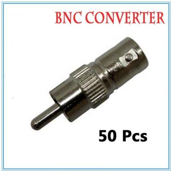 50pcs Gold BNC Female RCA Male Connector Adapter