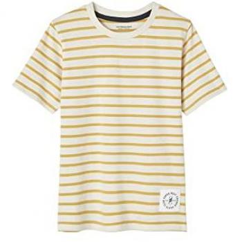 T-shirt garçon rayé à manches courtes jaune VERTBAUDET