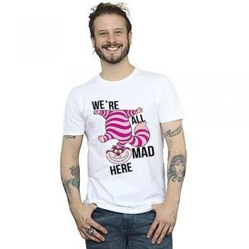 Disney Men's Alice in Wonderland All Mad Here White 4XL Top