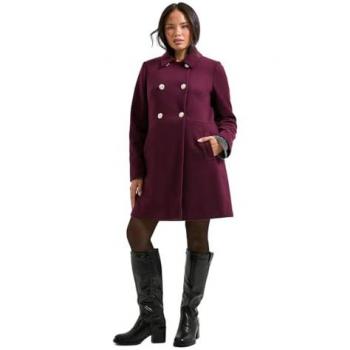 Dorothy Perkins Classic Dolly Coat – Burgundy, 16