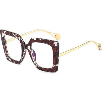 Gafas de Sol de Metal con Diseño de Leopardo