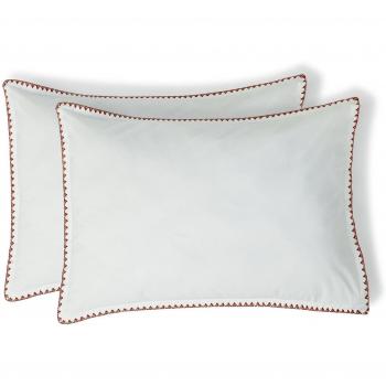 Taie d’Oreiller Febronie Pércalé Couleurs Contraste, Ensemble de 2 – 50x70