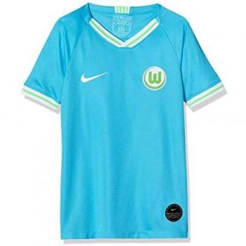 NIKE Camiseta de Fútbol Vflw Y Nk BRT Stad JSY SS AW, Unisex niños, Azul Cloro/(Blanco) (sin Sponsor), L