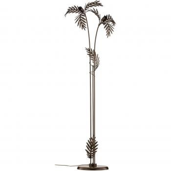ONLI Leaf Design Two-Bulb Floor Lamp in Bronze