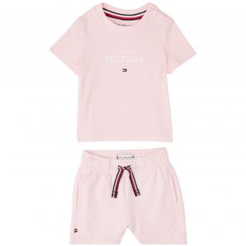 TOMMY HILFIGER Baby T-Shirt und Shorts Set, unifarben, Größe 74