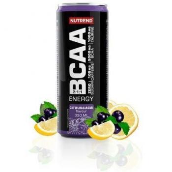 Boisson Énergétique Boost BCAA Pré-entrainement Cirus + Goût Acai 330ml acides aminés et Vitamines B3, B5, B6 et B12 par Nutrend