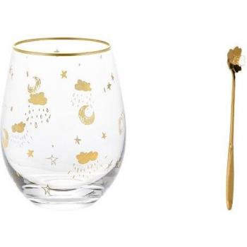 Pot Belly Gold Coffee Glass