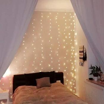 Timer-Enabled LED Curtain Lights