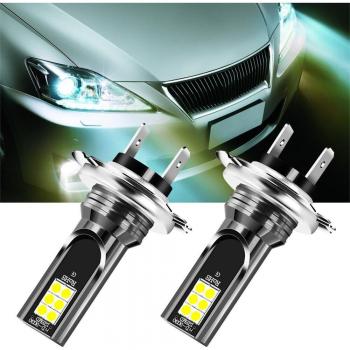 2pcs H7 LED Fog Light Bulbs for Citroen C1 C2 C3 C4 and Peugeot 106 107 206 207 307