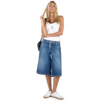 Kurzleinen‑Bermuda Jeans Damen – Marke Le Temps des Cerises