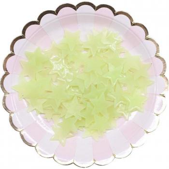 Pegatinas de estrellas brillantes 3D, fluorescentes, 100 unidades, 3 cm, decoración para el hogar