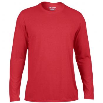 Men’s Red Gildan Performance Long Sleeve T‑Shirt XXL
