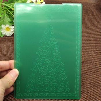 Christmas Tree Plastic Embossing Templates for Crafts
