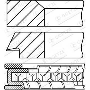 Piston Rings GOETZE Engine 08-334400-10