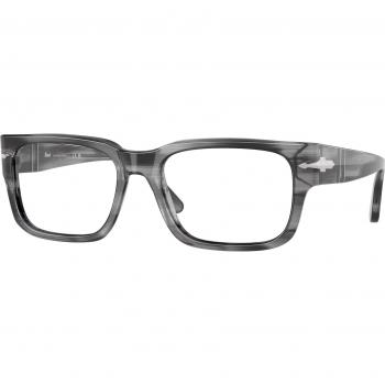 Persol Men PO3315V 1192 – Grey Transparent Squared Frame, Acetate