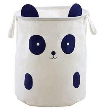 Premier Housewares Collapsible Laundry Basket, Panda Design