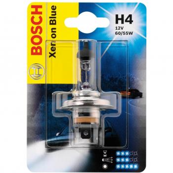 Bosch H4 Phare Xénon Bleu 12V 60/55W P43T