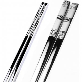 Baguettes chinoises portatives en inox