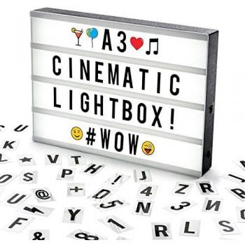 Cosi Home A3 Light-Up Marquee Letter Board with 120 Letters, Emojis, and Symbols