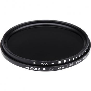 Andoer 55mm ND2 to ND400 Variable Neutral Density Filter