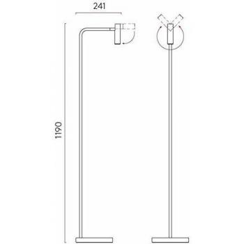 LED-Enna Stehlampe in Nickel‑Matt – 4,5 W, 124 lm