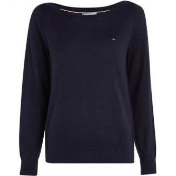Tommy Hilfiger Damenpullover WW0WW42050 Dunkelblau Regular Fit 3XL