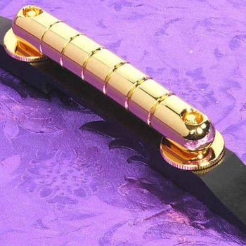 Gretsch Ebony Base Rocking Bar Bridge in Gold