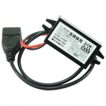 Regulador USB 5 V/12 V de coche, entrada DC 6–32 V
