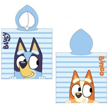Microponcho Bluey Infantil – Celeste