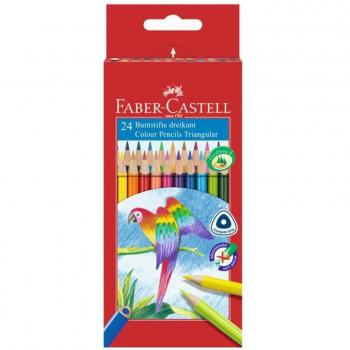 FABER-CASTELL Dreikant-Buntstifte, 24er Etui