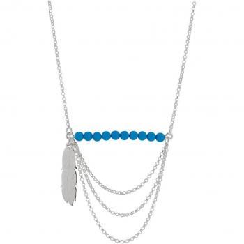 Turquoise & Silver Rhodium-Plated Navajo Necklace – Les Trésors de Lily P1923