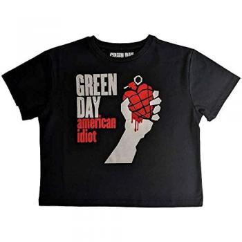 American Idiot (Cropped) – Green Day T-Shirt – Schwarz – XL – 65 % Baumwolle + 35 % Polyester – Jersey-Fabric