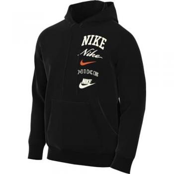 Nike Sudadera con Capucha para Hombre, Logo Apilado