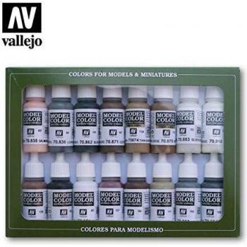 VALLEJO SET MIT 16 FARBEN FÜR REITER 17 ML