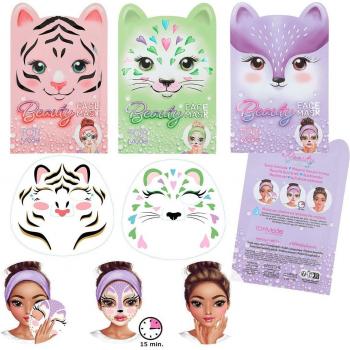 Mascarilla facial de tela con diseño de animales TOPModel Beauty and Me