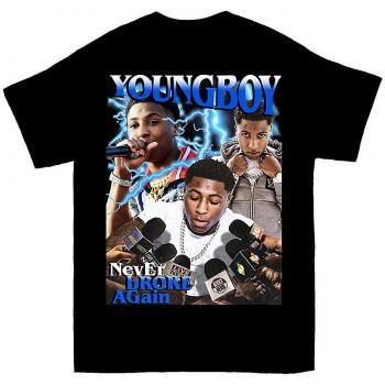 Negro RockShark Camiseta YoungBoy L – Never Broke Again