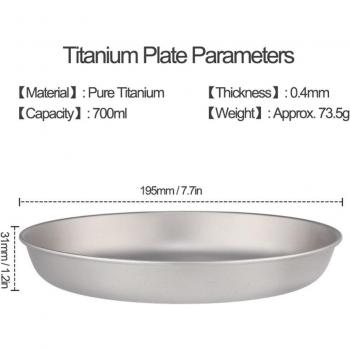 Lixada Titanium Picnic Plate