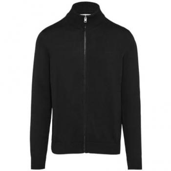 S.Oliver Herren Baumwoll-Strickjacke mit Stehkragen