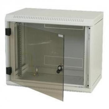 19 Compact Wall Rack 15U/400mm, IP30, 30kg Weight Limit, Light Grey RAL7035