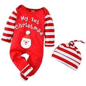 MINASAN Vestito Natalizio Mini Rosso 12‑18 Mesi My First Christmas