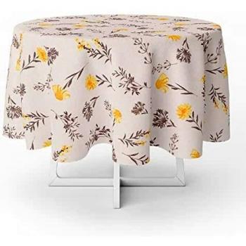 Tableaux d’Art Hule Ronde Ø140 cm – Pétales Dorés