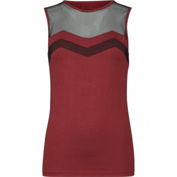 Vestito Rock Rebel con Tessuto Mesh – Rosso (S‑XXL)