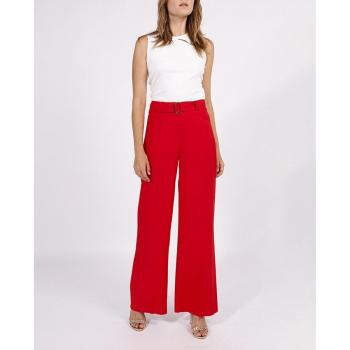 Pantalón Elegante para Mujer con Cinturón Reversible y Hebilla