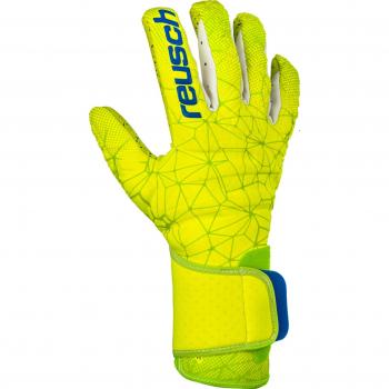Reusch Pure Contact G3 Fusion Herren-Torwarthandschuh, Lime/Safety Gelb, 7,5 Stück