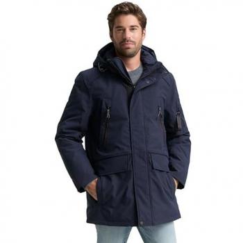 TOM TAILOR Parka – Herren, XXL, blauer Farbton Sky Captain, Web‑Struktur