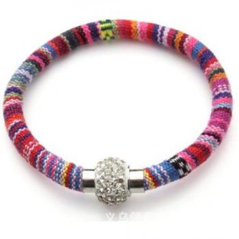 Multicolor Knitted Ethnic Bangles for Women