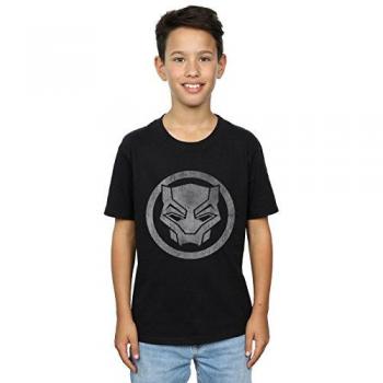 T-shirt noir garçon Panthère Noire Marvel usé 12-13
