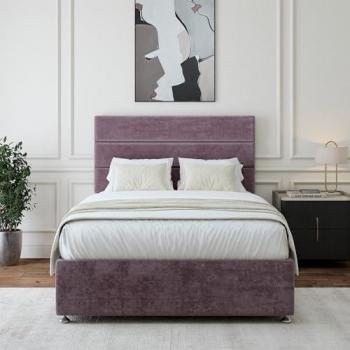 Luxury Velvet Divan King Bedmaster with Soft Headboard