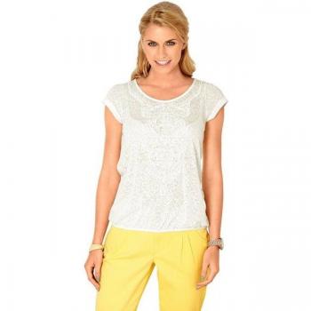 HEINE Unifarbenes Rundhals-Short Sleeve Shirt für Damen, Größe 44